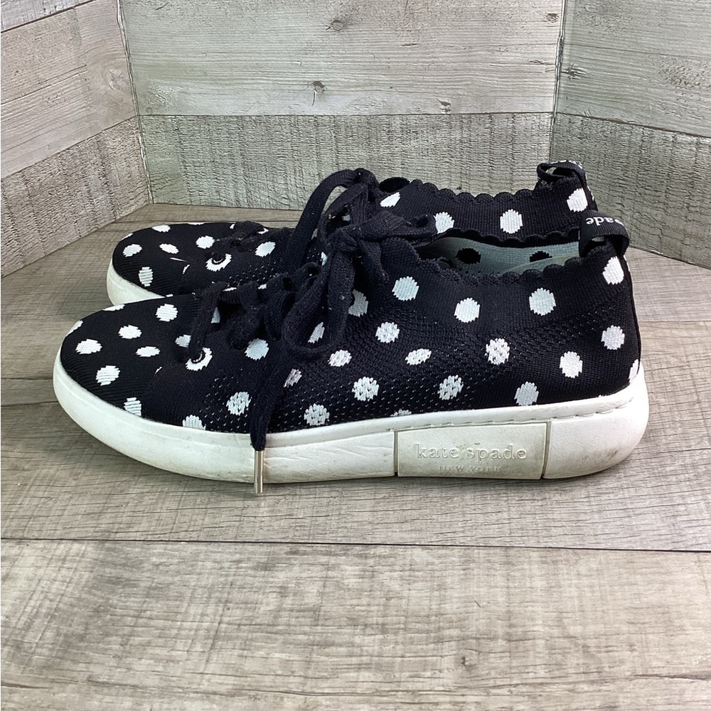 Kate Spade Lift Knit Geo Black white dots Women Size 9.5 - Picture 2 of 8